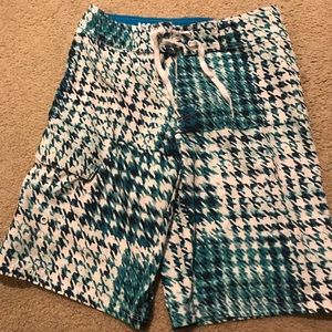 Mossimo Supply Co. Multicolor Blue & White Bathing Suit Size 30